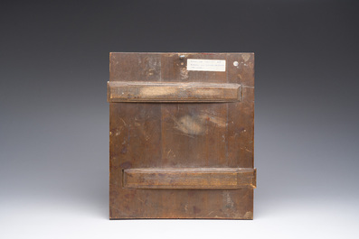 A Russian orthodox three field 'Saints' icon, most probably Palekh, 19th C.