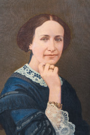 Jozef Quisthoudt (1883-1953): Double portrait de Jean-Baptiste Collet et Caroline De Zangr&eacute;, huile sur toile, dat&eacute; de 1931