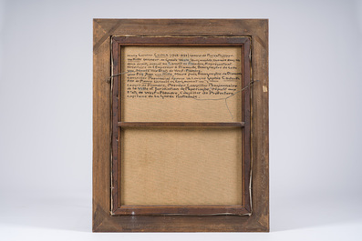 &Eacute;cole belge: Double portrait de Pieter-Philips van Hille et Marie-Caroline Cadock, huile sur toile, dat&eacute; 1785, 20&egrave;me si&egrave;cle