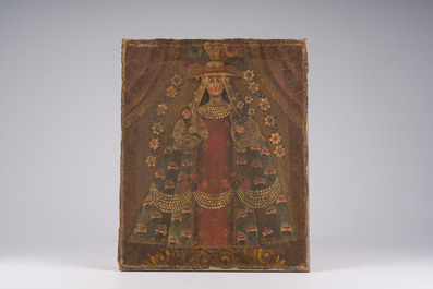 Cusco School, Peru: Madonna with Child, oil on canvas, 18th C.