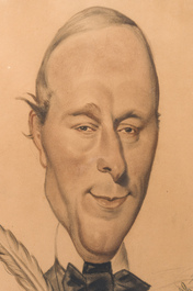 H. Luyckx (19&egrave;me si&egrave;cle): 'R&eacute;union des XVIII', techniques mixtes sur papier, dat&eacute; 1856