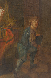 Flemish school, in the manner of Gerard Thomas (1663-1720): The studio of the astronomer-geographer, oil on canvas, first half 18th C.