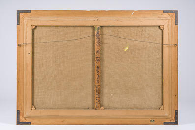 Etienne Le Compte (1931-2010): Still life with flowers and fruit, oil on canvas