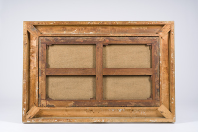 Ecole flamande, suiveur de Peter Paul Rubens (1577-1640): Paniskin allaitant du Sil&egrave;ne ivre, huile sur toile, d&eacute;but du 18&egrave;me si&egrave;cle