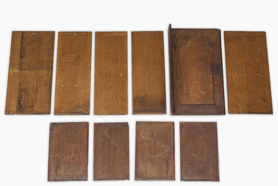 Ten Dutch and Flemish carved wooden panels, 16th/18th C.