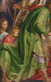 Flemish school, follower of Peter Paul Rubens (1577-1640): The adoration of the kings, oil on panel, 17th C.