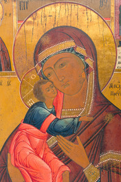 A Russian orthodox Feodorovskaya icon of the Mother of God, 19th C.