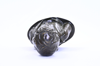 Italian school, follower of Desiderio da Settignano (1428-1464): Bust of a youth, green patinated bronze, 19th/20th C.