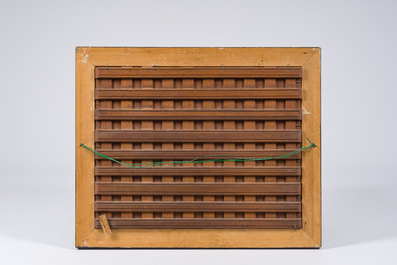 Flemish school, follower of David Teniers (1610-1690): Fun in the inn, oil on panel, 19th C.