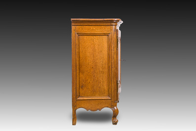 A Li&egrave;ge oak Louis XV buffet, 18th C.