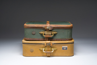Two vintage Airess Avia travel cases, Delvaux, 3rd quarter 20th C.