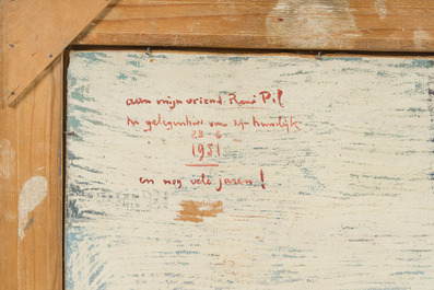 Karel Van Lerberghe (1889-1953): Drie diverse landschappen, olie op board, &eacute;&eacute;n gedateerd (19)41