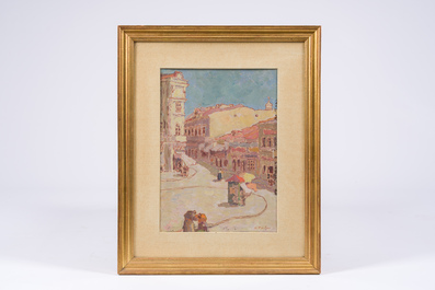 Nicolae Tonitzae (1886-1940): City view of presumably Mangalia, oil on board