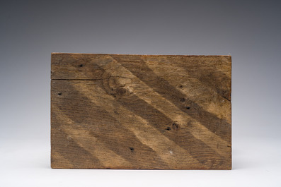 A Flemish chestnut 'Saint Roch' sculpture, 18th C.