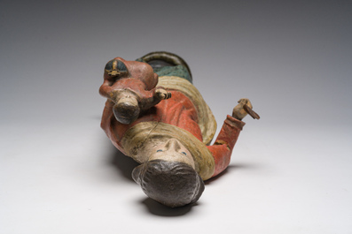 A Flemish polychromed wooden sculpture of The Madonna with Child, 18th C.