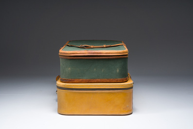 Two vintage Airess Avia travel cases, Delvaux, 3rd quarter 20th C.