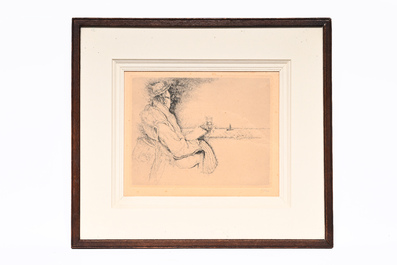 Jules De Bruycker (1870-1945): 'L'aquafortiste', etching, ed. 216/500, dated (19)42