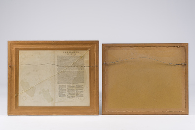 Four hand coloured engraved maps of Belgium, 16th/18th C.