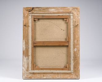 &Eacute;cole belge: Portrait de jeune fille, huile sur toile, 20&egrave;me si&egrave;cle