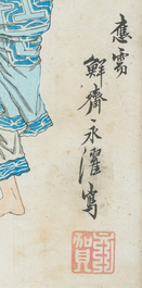 Japanese school: Five ukiyo-e woodblock prints, Edo/Meiji, 19th C.