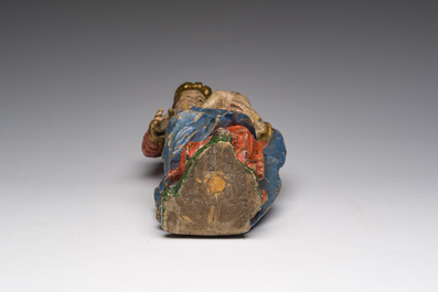 A Flemish polychromed wooden sculpture of The Madonna with Child, 18th C.