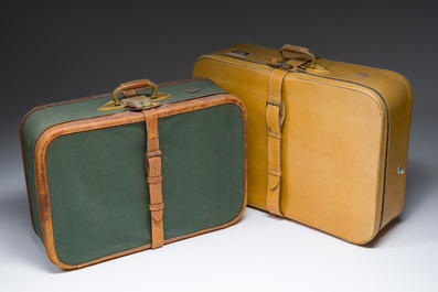 Two vintage Airess Avia travel cases, Delvaux, 3rd quarter 20th C.