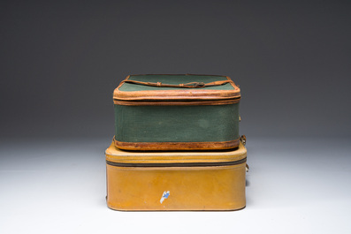 Two vintage Airess Avia travel cases, Delvaux, 3rd quarter 20th C.