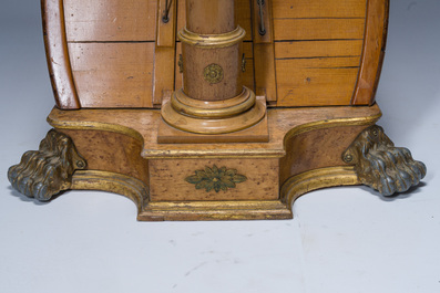 A French gilt bronze mounted wooden Pleyel chromatic harp, number 868, early 20th C.