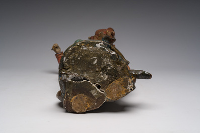 A Flemish polychromed wooden sculpture of The Madonna with Child, 18th C.