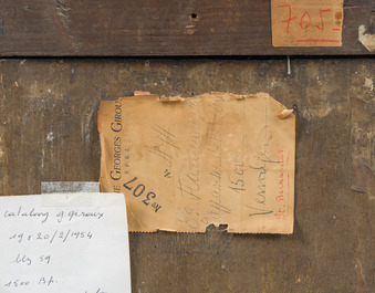 Flemish school: The apparition of the Virgin Mary to Saint Bernard of Clairvaux, oil on panel, 17th C.