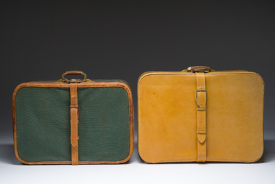 Two vintage Airess Avia travel cases, Delvaux, 3rd quarter 20th C.