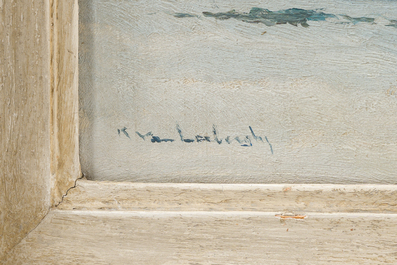 Karel Van Lerberghe (1889-1953): Drie diverse landschappen, olie op board, &eacute;&eacute;n gedateerd (19)41