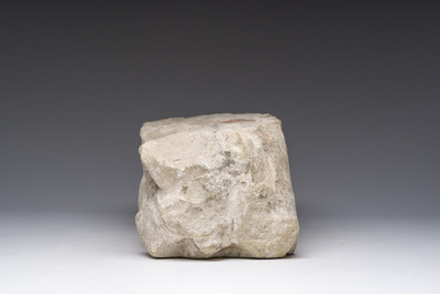 An architectural Balegem limestone fragment with a dragon, probably Flanders, 15th/16th C.
