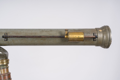 Een 6 inch refractor telescoop op houten driepikkel, Maurice Manent &amp; Secretan, Parijs, begin 20ste eeuw