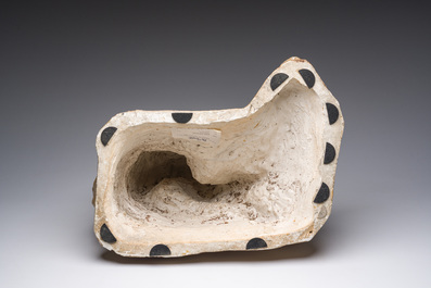 C&eacute;sar Schroevens (1884-1972): The embrace, patinated plaster, dated 1943