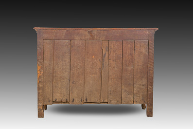 A Li&egrave;ge oak Louis XV buffet, 18th C.