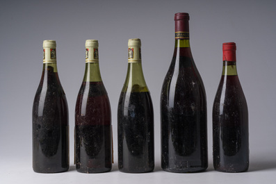 1977-1985 Varied collection, a.o. Domaine Prieur-Brunet Morgeot, Ch&acirc;teauneuf-Du-Pape, 5 bottles