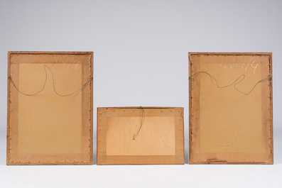 Japanese school: Five ukiyo-e woodblock prints, Edo/Meiji, 19th C.