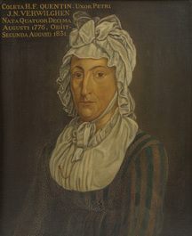 Ecole belge: Double portrait de Petrus Jacobus Nicolaes Verwilghen et Coleta Francisca Antonia Quentin, huile sur panneau, 19&egrave;me si&egrave;cle