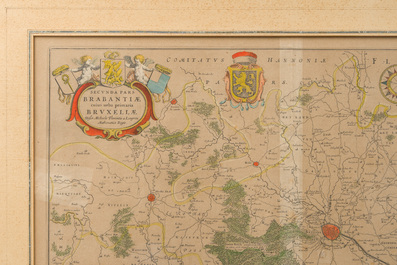 Four hand coloured engraved maps of Belgium, 16th/18th C.