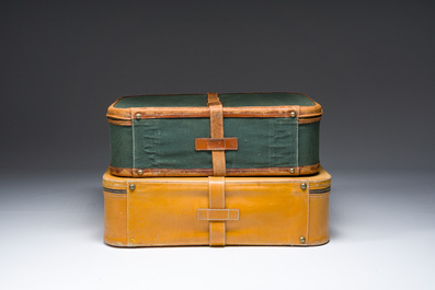 Two vintage Airess Avia travel cases, Delvaux, 3rd quarter 20th C.