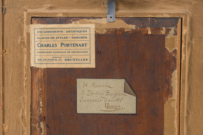 Louis Lampe (1840-?): La couturi&egrave;re &amp; la tricoteuse, huile sur panneau