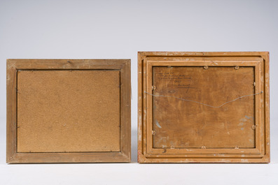 Karel Van Lerberghe (1889-1953): Drie diverse landschappen, olie op board, &eacute;&eacute;n gedateerd (19)41