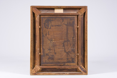 Ad&egrave;le Evrard (1792-1889): Nature morte de chausse aux raisins et volaille, huile sur panneau, dat&eacute; 1820