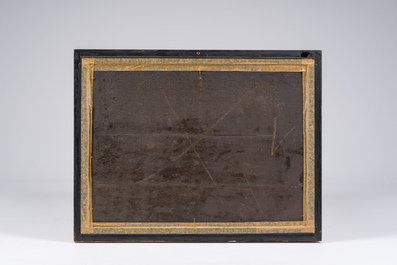 Belgian school, in the manner of Pierre Jean Hellemans (1787-1845): Animated landscape, oil on panel, 19th C.