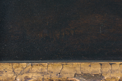 Flemish school, follower of Antonio Allegri da Correggio (1489-1534): Reading Amor, oil on board, 17th C.