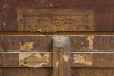 Edouard Van Speybrouck (1845-1928): Quatre natures mortes avec verres et vaisselle, huile sur panneau, dat&eacute; 1913-1917