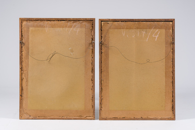 Japanese school: Five ukiyo-e woodblock prints, Edo/Meiji, 19th C.