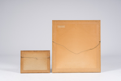 Three hand coloured engraved maps of Ieper, Roeselare, Lichtervelde and a view of Veurne, 16th/17th C.