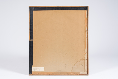 Octave Landuyt (1922-2024): 'Composition en rouge et noir', kleurenlithografie, ed. 4/30, gedateerd 1968